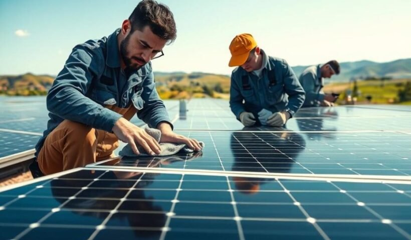 limpieza paneles solares
